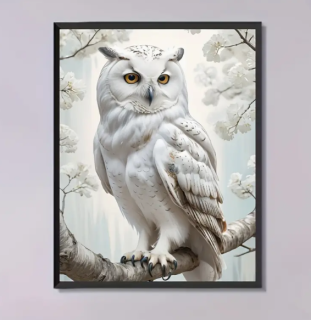 Preview: Diamond Painting Schneeeule